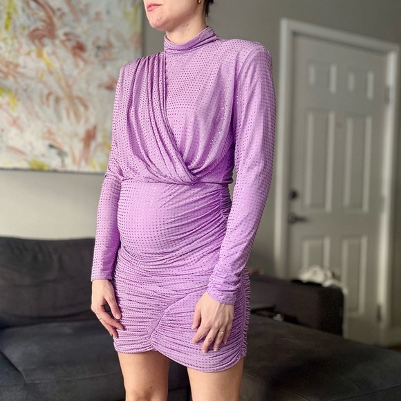 Jonathan Simkhai Abrah Embellished Party Cocktail Dress - Purple - Size XS - Picture 3 of 15